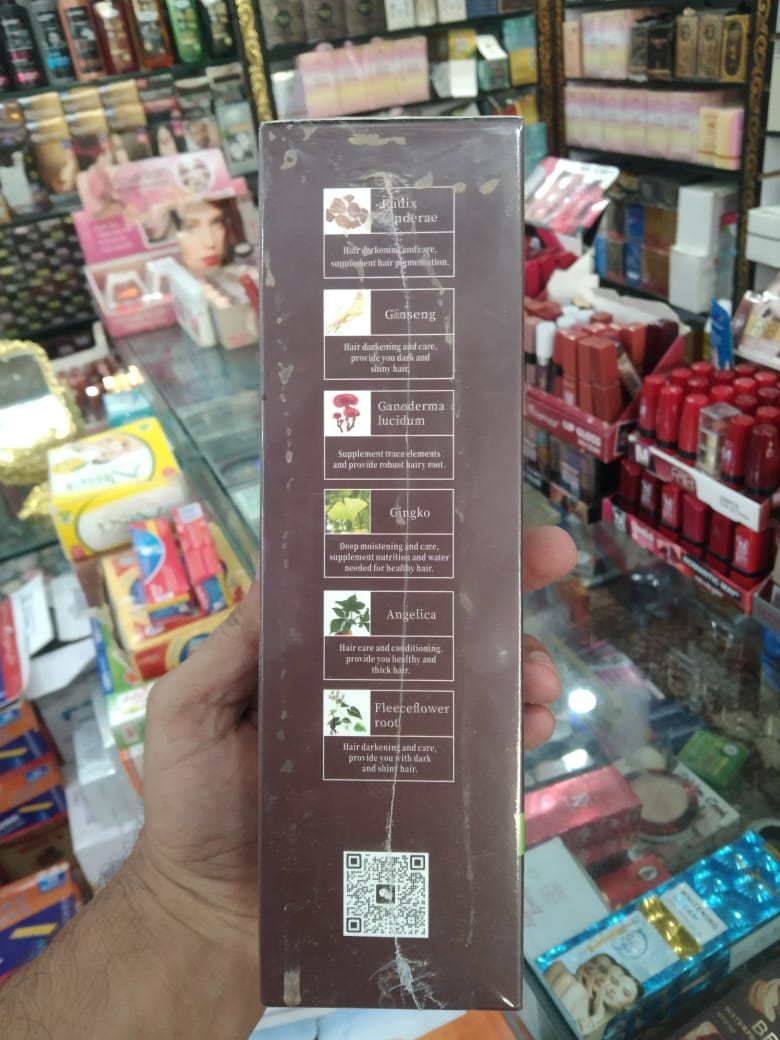 Light Brown Hair Color Shampoo – Quick & Easy Gray Coverage, 200ml Natural-Looking Dye - Black